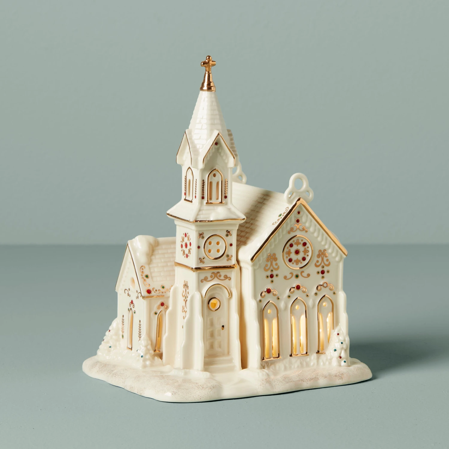 Lenox Mistletoe Park Light-Up Village Church Figurine 3 Lenox Mistletoe Park Light-Up Village Church Figurine