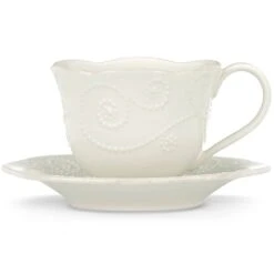 Lenox French Perle ™ Cup And Saucer 12 Lenox French Perle ™ Cup And Saucer -Sass Store 822946 wHR