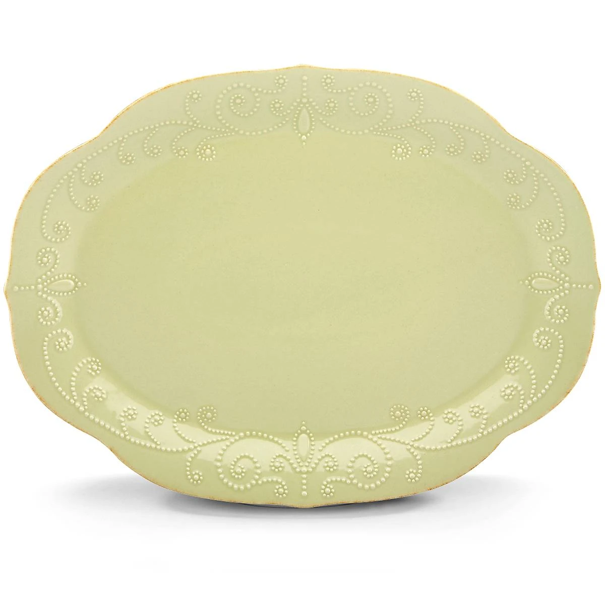 Lenox French Perle White 16" Oval Serving Platter 4 Lenox French Perle White 16" Oval Serving Platter - Image 2