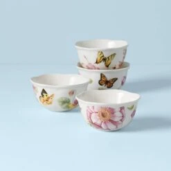 Lenox Butterfly Meadow Bloom 4-Piece Dessert Bowl Set