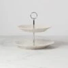 Lenox French Perle White 2-Tiered Server -Sass Store 844453 w10