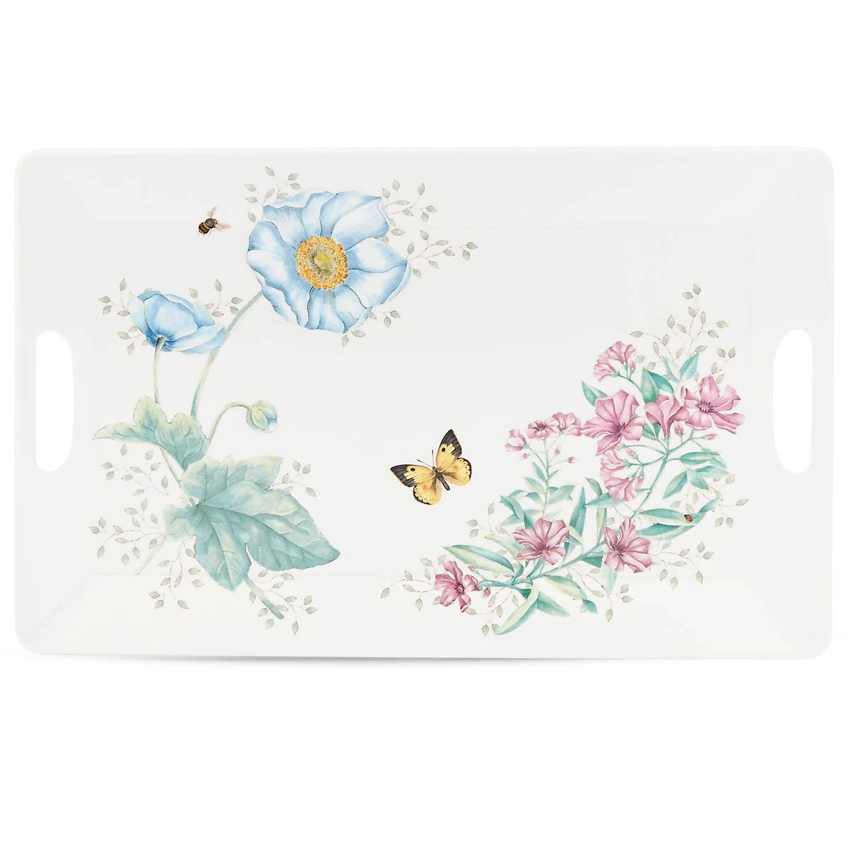 Lenox Butterfly Meadow Melamine Handled Serving Tray 4 Lenox Butterfly Meadow Melamine Handled Serving Tray - Image 2