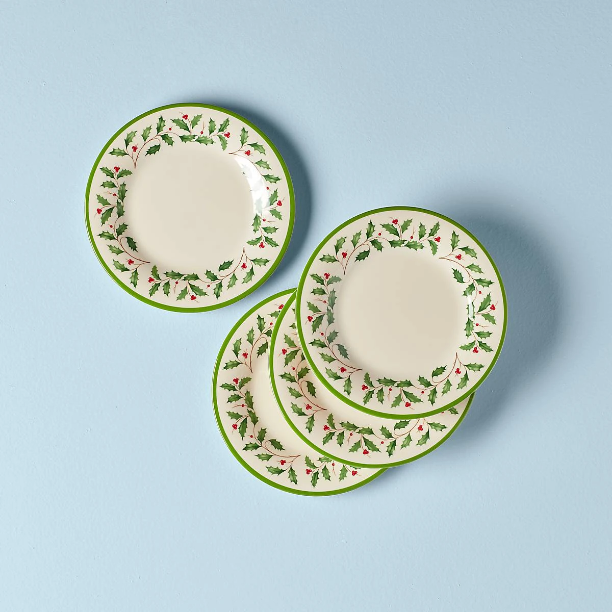 Lenox Holiday 4-Piece Melamine Accent Plate Set 3 Lenox Holiday 4-Piece Melamine Accent Plate Set