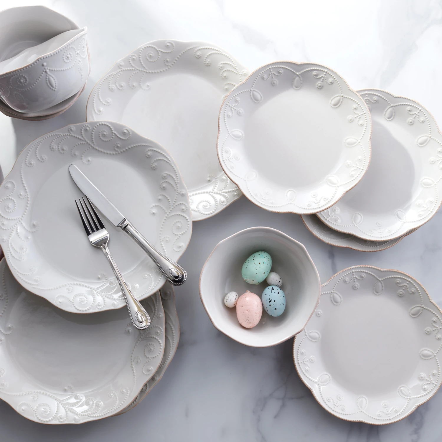 Lenox French Perle White 12-Piece Dinnerware Set 4 Lenox French Perle White 12-Piece Dinnerware Set - Image 2