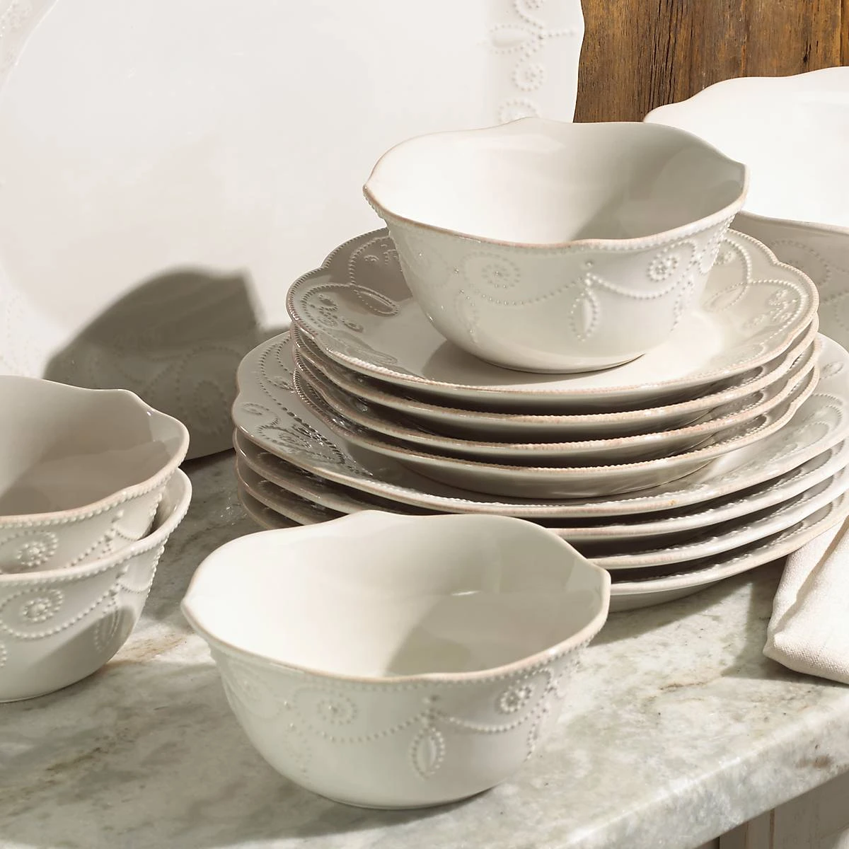 Lenox French Perle White 12-Piece Dinnerware Set 5 Lenox French Perle White 12-Piece Dinnerware Set - Image 3