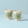 Lenox Hosting The Holidays 2-Piece Holly Mug Set 1 Lenox Hosting The Holidays 2-Piece Holly Mug Set -Sass Store 870002 w10