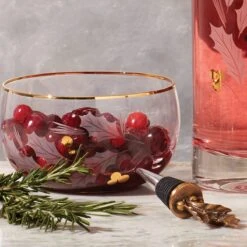 Lenox Holiday Gold Glass Nut Bowl -Sass Store 886858 w1