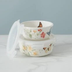 Lenox Butterfly Meadow Large Round Food Container -Sass Store 888264 w12