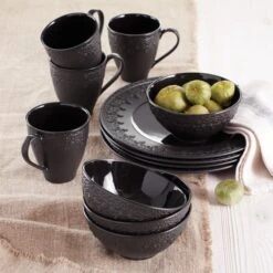 Lenox Chelse Muse Fleur Matte Black 4-Piece Bowl Set 13 Lenox Chelse Muse Fleur Matte Black 4-Piece Bowl Set -Sass Store 888917 w14