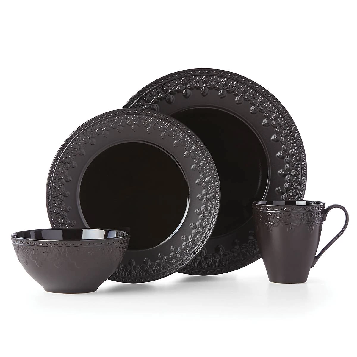 Lenox Chelse Muse Fleur Matte Black 4-Piece Bowl Set 10 Lenox Chelse Muse Fleur Matte Black 4-Piece Bowl Set - Image 8