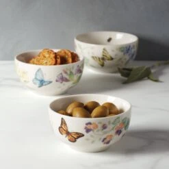 Lenox Butterfly Meadow Kitchen 3-Piece Mini Bowl Set -Sass Store 890449 w12
