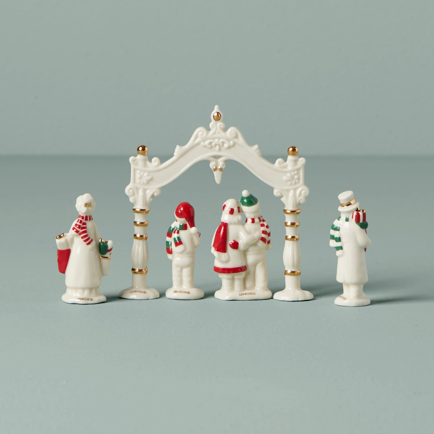 Lenox Mistletoe Park 5-Piece Figurine Set 4 Lenox Mistletoe Park 5-Piece Figurine Set - Image 2