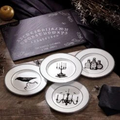 Lenox Vintage Halloween 4-Piece Dessert Plate Set 21 Lenox Vintage Halloween 4-Piece Dessert Plate Set -Sass Store 891431 w11
