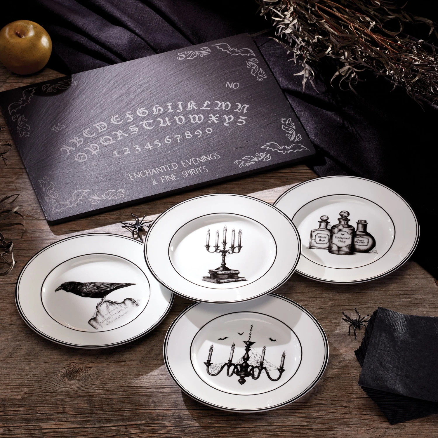 Lenox Vintage Halloween 4-Piece Dessert Plate Set 12 Lenox Vintage Halloween 4-Piece Dessert Plate Set - Image 10