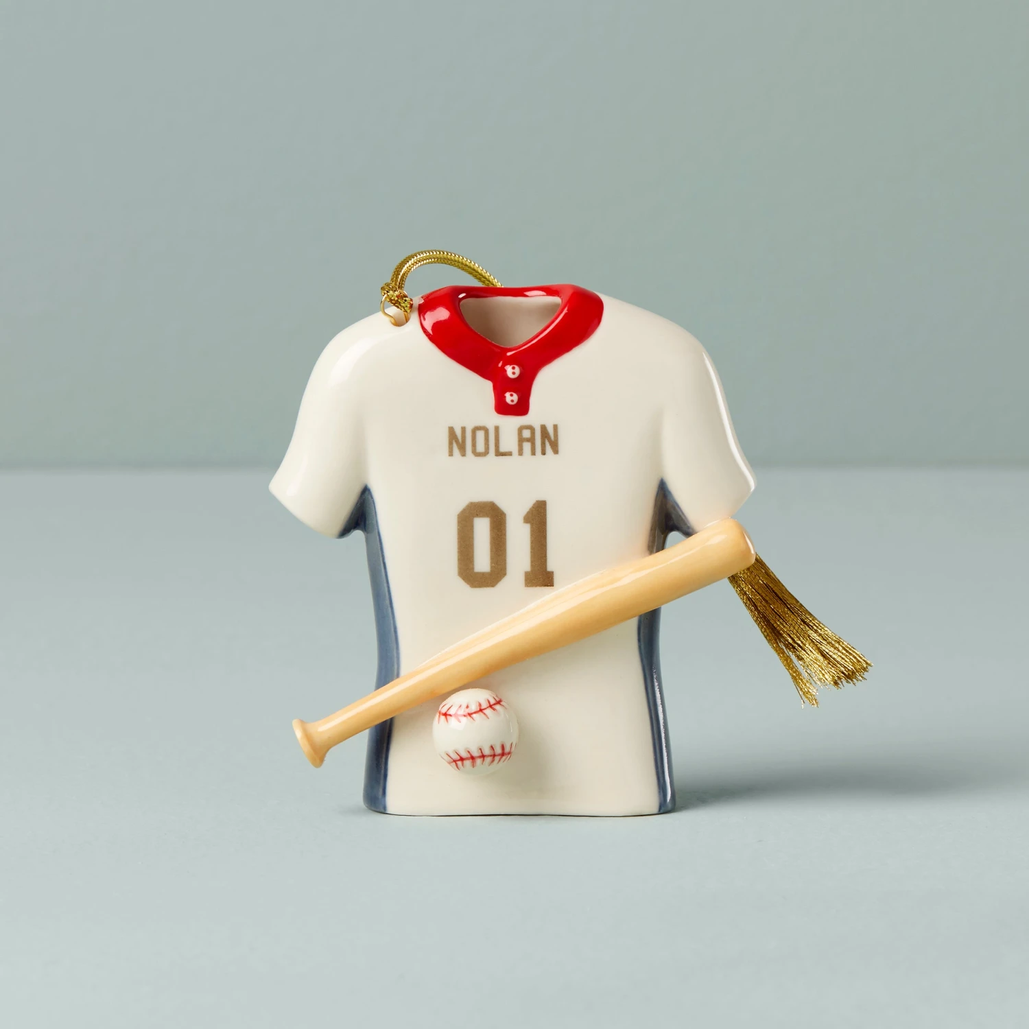 Lenox My Baseball Champ Jersey & Bat Ornament 3 Lenox My Baseball Champ Jersey & Bat Ornament