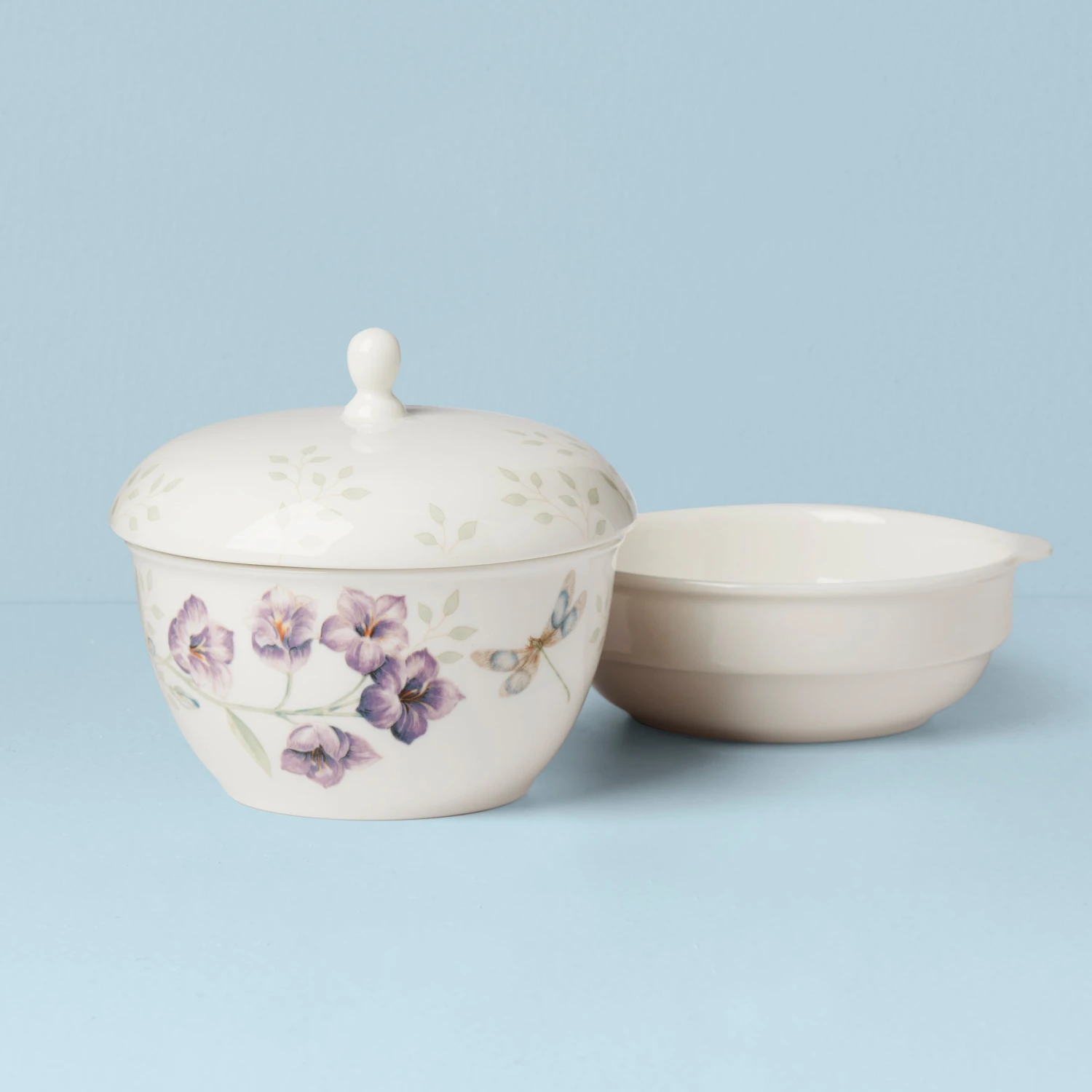 Lenox Butterfly Meadow 3-Piece Stackable Bowl Set 6 Lenox Butterfly Meadow 3-Piece Stackable Bowl Set - Image 4