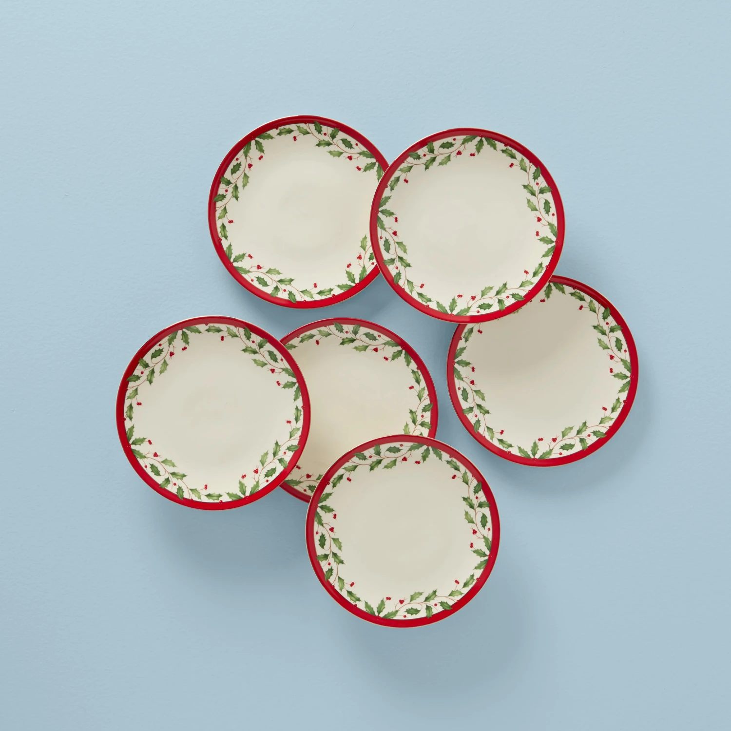 Lenox Holiday 6-Piece Accent Plate Set 3 Lenox Holiday 6-Piece Accent Plate Set