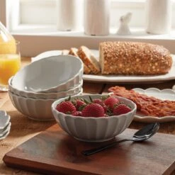 Lenox French Perle Scallop 4-Piece Bowl Set 12 Lenox French Perle Scallop 4-Piece Bowl Set -Sass Store 893545 893677 LNP F21 2