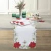 Lenox Butterfly Meadow Poinsettia 14 X 72 Table Runner -Sass Store 894129ButterflyMeadowPoinsettiacutworkRUNNAPPMATLifestyle