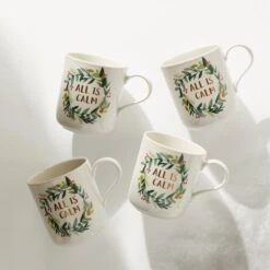 Lenox French Perle Berry Mugs, Set Of 4 -Sass Store 894197 LHOL 22 FEA 1