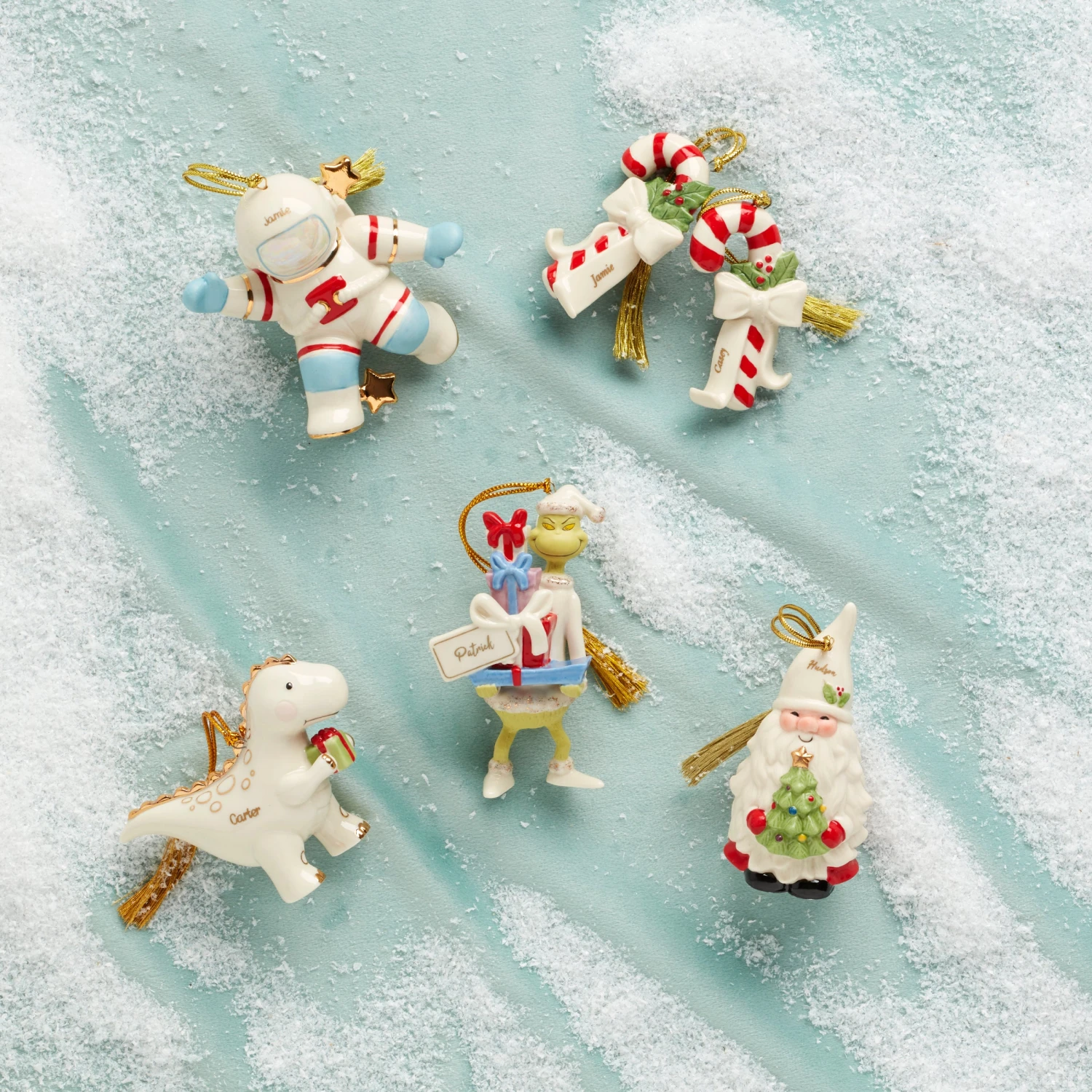 Lenox Forever Friends Candy Cane 2-Piece Ornament Set 5 Lenox Forever Friends Candy Cane 2-Piece Ornament Set - Image 3