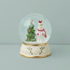 Lenox Happy Holly Days Snow Globe