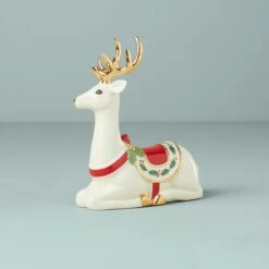 Lenox Laying Reindeer Figurine