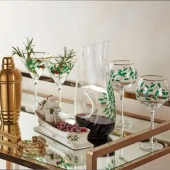 Lenox Holiday 3-Piece Decanter & Wine Glasses Set -Sass Store 895033 895032 894187 893570 894421 LHOL 23 FEA 1