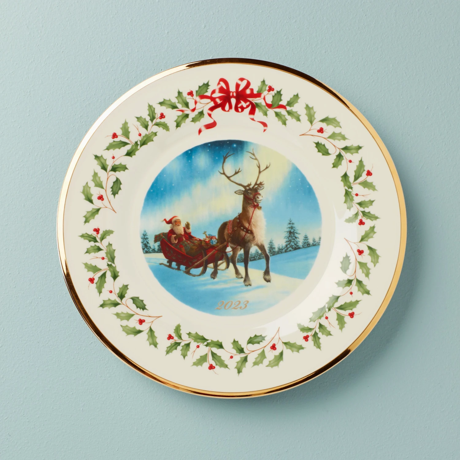 Lenox 2023 Holiday Annual Plate Sleigh Scene 3 Lenox 2023 Holiday Annual Plate Sleigh Scene
