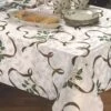 Lenox Holiday Nouveau Ribbon 102" X 60" Tablecloth -Sass Store 895219HolidayNouveauRibbon