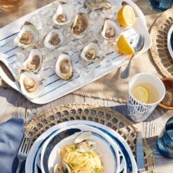 Lenox Blue Bay Melamine Handled Platter -Sass Store 895323 LNP S23 FEA 15