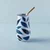 Lenox Blue Bay Leaf Stainless Steel Wine Tumbler & Straw -Sass Store 895731 LNP F23 PDP