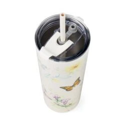 Lenox Butterfly Meadow Cream Stainless Steel Tumbler -Sass Store 895736 LNP F23 3