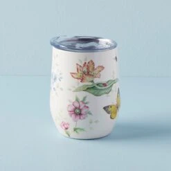 Lenox Butterfly Meadow Cream Stainless Wine Tumbler