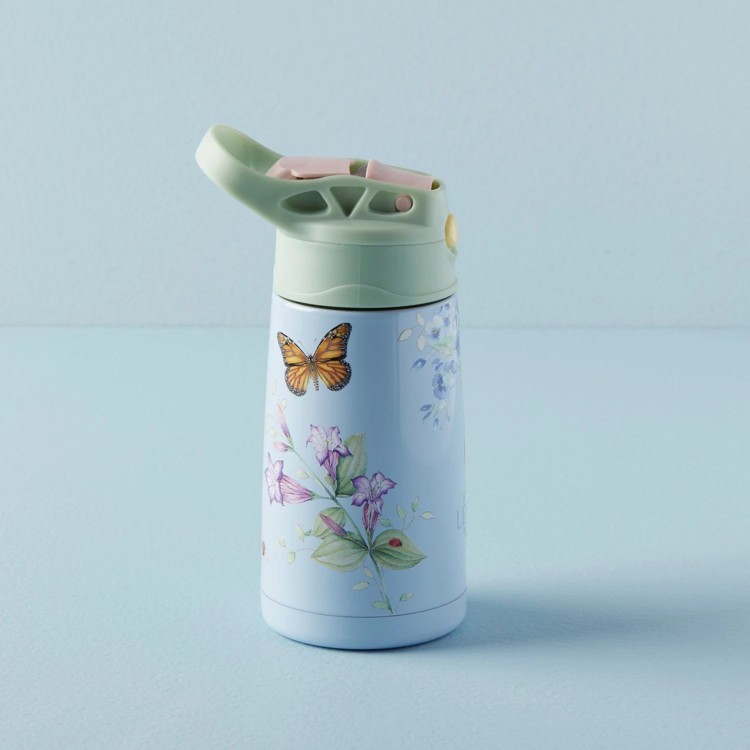 Lenox Butterfly Meadow Blue Stainless Kids Water Bottle 3 Lenox Butterfly Meadow Blue Stainless Kids Water Bottle