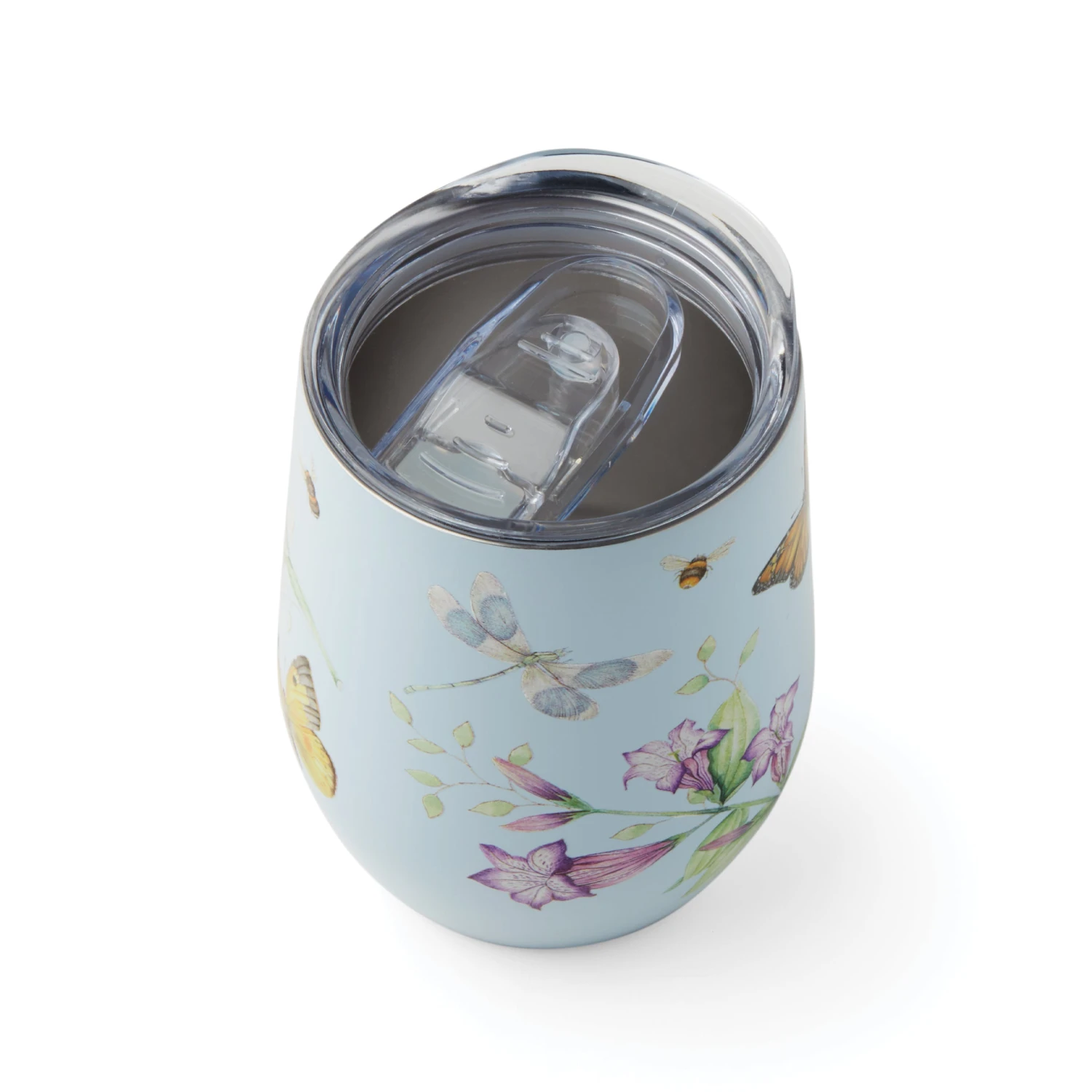 Lenox Butterfly Meadow Light Blue Stainless Wine Tumbler 5 Lenox Butterfly Meadow Light Blue Stainless Wine Tumbler - Image 3