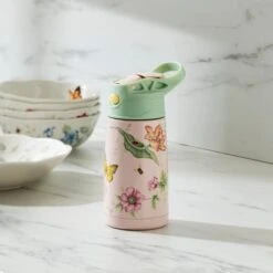 Lenox Butterfly Meadow Pink Stainless Kids Water Bottle -Sass Store 895746 LNP F23 FEA 1