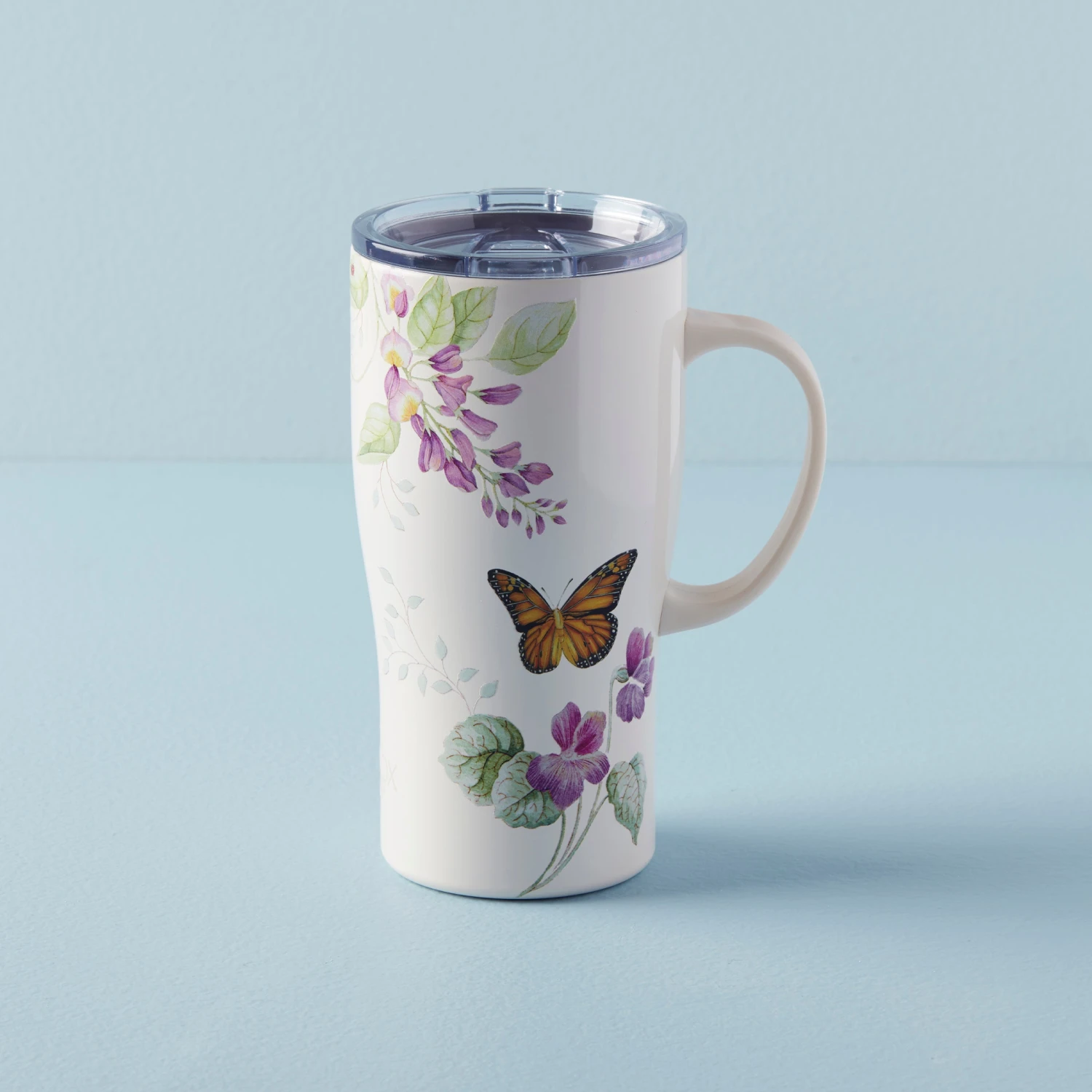 Lenox Butterfly Meadow Purple Stainless Car Coffee Mug 3 Lenox Butterfly Meadow Purple Stainless Car Coffee Mug